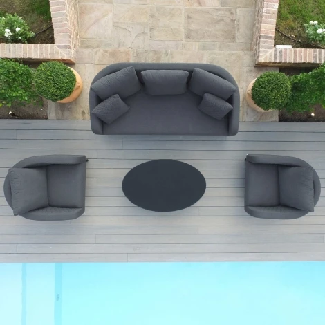 FB-AMB-3SS-FL - Ambition 3 Seat Sofa Set / Flanelle