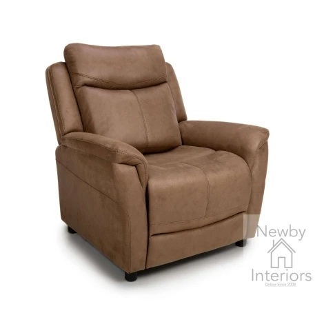 ARI-301-CA - Arizona Caramel Leather Effect Armchair with Foam Seat