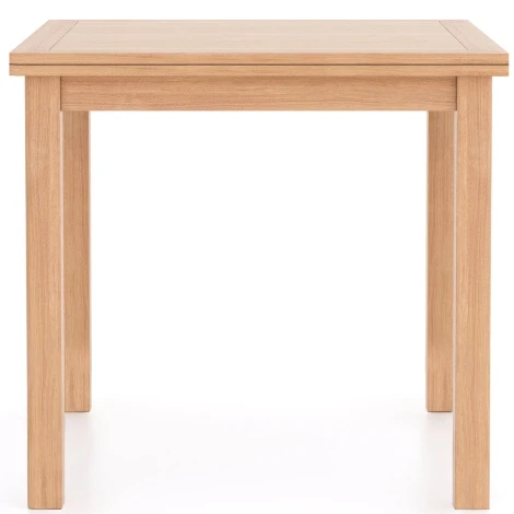 Arlena - Natural Oak Large Flip Top Square Dining Table 85 to 170cm/8.5m to 1.7m - Matte Lacquer Finish