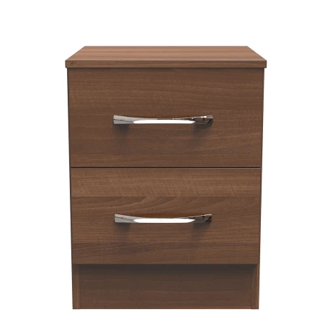 AVN005N - Avon Noche Walnut 2 Drawer Bedside Cabinet
