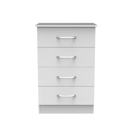AVN008-W - Avon White Matt 4 Drawer Medium Chest