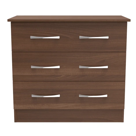 Avon Noche Walnut 3 Drawer Wide Chest