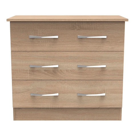 Avon - 3 Drawer - Wide Chest - Bardolino Oak Finish