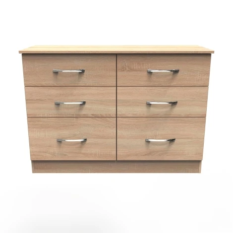 Avon Bardolino Oak 6 Drawer Medium Chest