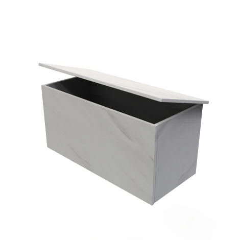 Avon White Marble Effect Blanket Box