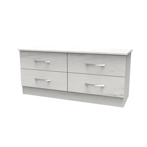 Avon White Marble Effect 4 Drawer Bed Box