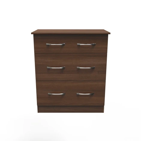 Avon Noche Walnut 3 Drawer Deep Chest