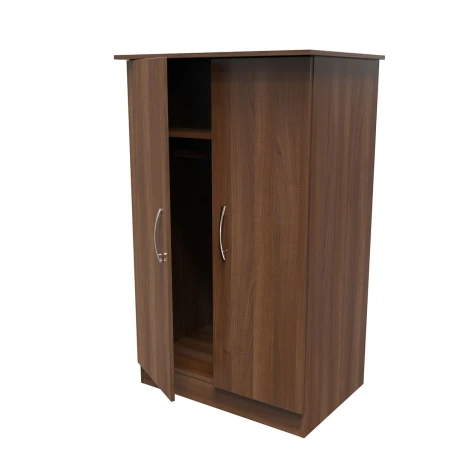 AVN058N - Avon Noche Walnut 2 Door Plain Midi Robe