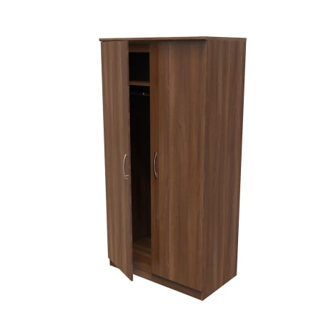 Avon Noche Walnut 2 Door Double Plain Wardrobe