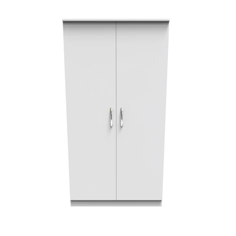 AVN067-W - Avon White Matt Double Plain Wardrobe