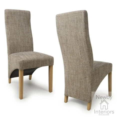 Baxter Oatmeal Tweed Dining Chair (Pair)