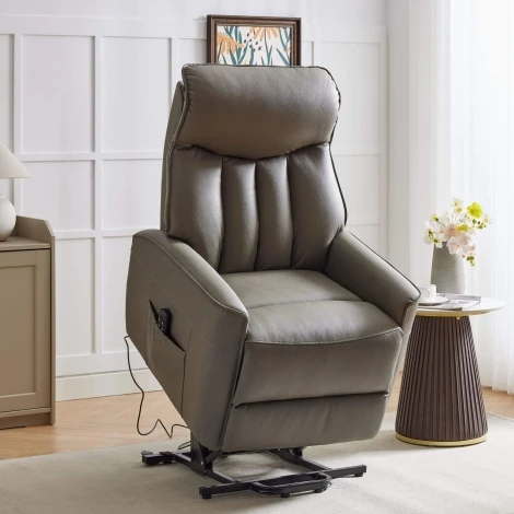 590321 - GFA Barcelona Taupe Leather Quad-Motor Riser Recliner