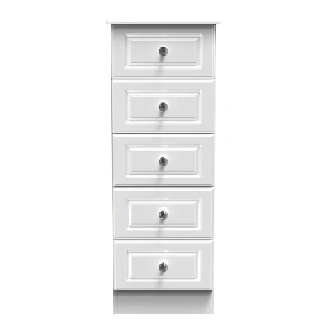 Balmoral White Gloss 5 Drawer Chest