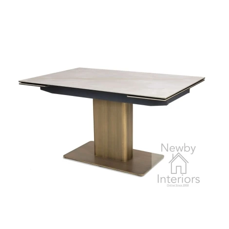 BAR-204 - Bari Sintered Stone Top Draw Leaf Large Extending Dining Table 1.4m - 2m
