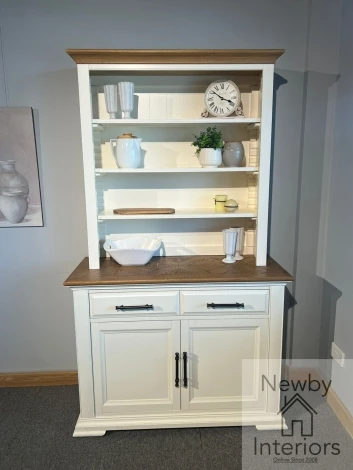 3003-28 - Belgrave Double Toned 2 Door 2 Drawer Dresser with Open Shelf