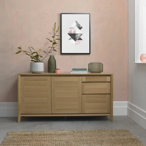 Bergen Oak Wide Sideboard (153cm)
