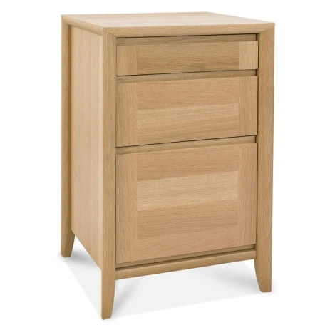 Bergen Oak Filing Cabinet With 3 Drawers