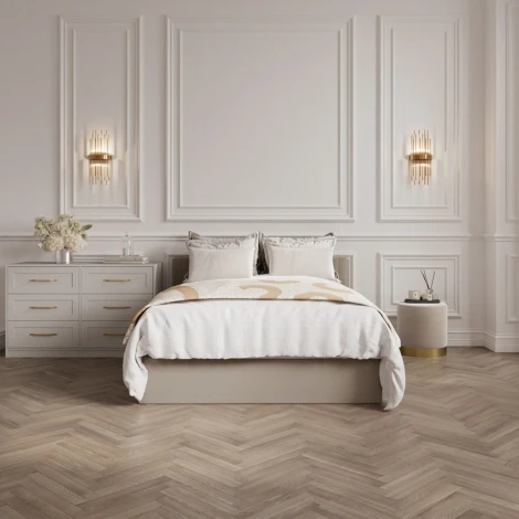 BERBEI4.6* - Berlin Beige Velvet Ottoman Double Bed 