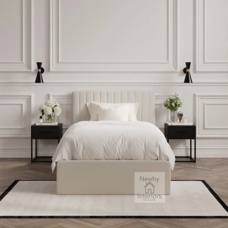 BERMIL3.0* - Berlin Milk Weave Fabric 3ft Single Ottoman Bed