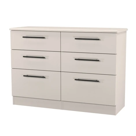 BEV015-KM-KM - Beverley Kashmir Matt 6 Drawer Midi Chest