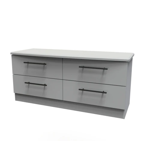 BEV036-DG-DG - Beverley Dusk Grey 4 Drawer Bed Box