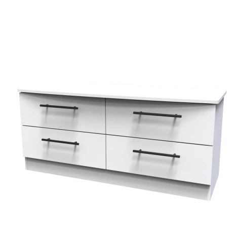 BEV036-WM-WM - Beverley White Matt 4 Drawers Bed Box