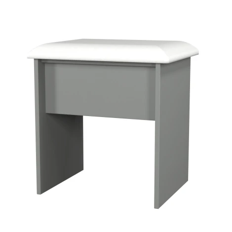 BEV040-DG-DG - Beverley Dusk Grey Dressing Table Stool
