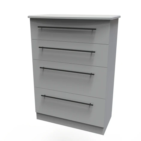 BEV050-DG-DG - Beverley Dusk Grey 4 Drawer Deep Chest