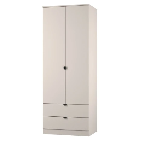 BOP081-KM-KM - Bora Kashmir Matt Tall 2ft6in 2 Drawer Double Wardrobe