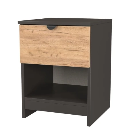 BOP605-GC-GB - Bora Gold Oak & Graphite 1 Drawer Locker