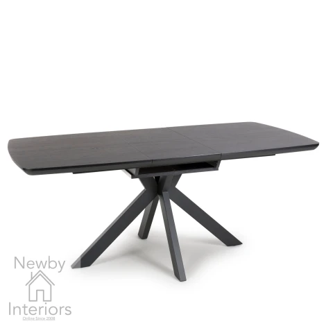 Boston Black Ash Extending Dining Table 1.4m to 1.8m