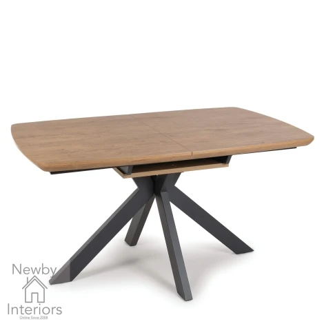 Boston Rustic Oak Extending Dining Table 1.4m to 1.8m