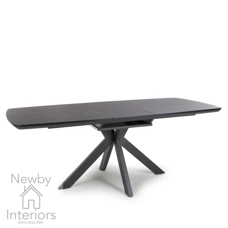 Boston Black Ash Extending Dining Table 1.6m to 2.0m