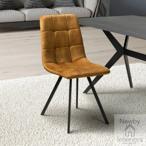 Cadiz Brushed Velvet Bronze Dining Chair (Set Of 4)