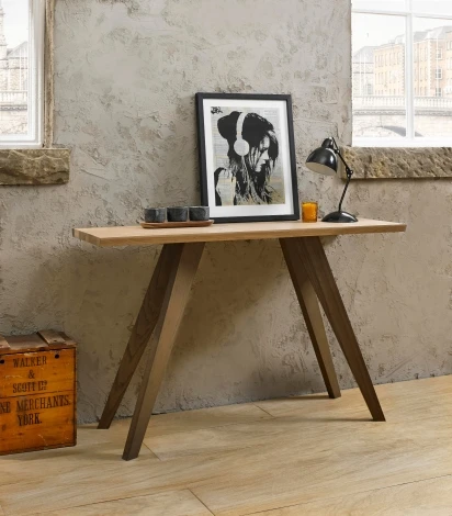 6040-18 - Cadell Aged Oak Console Table