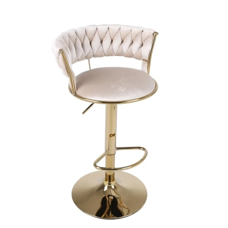 BS1601 - Camelia Cream & Gold Bar Stool