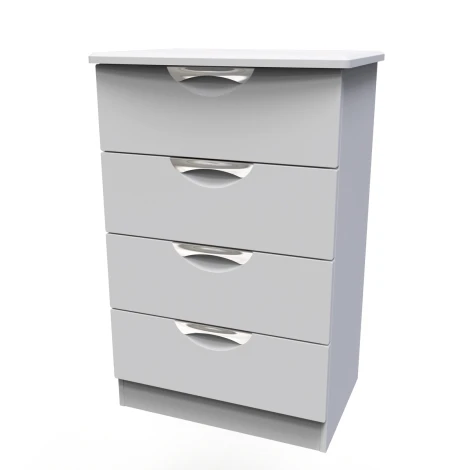 CAM008-GM-GM - Camden Grey Matt 4 Drawer Medium Chest