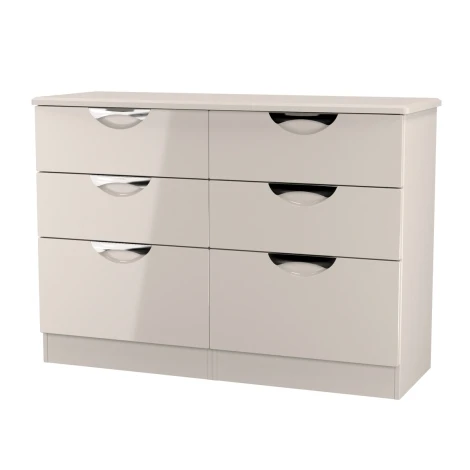 CAM015-KG-KM - Camden Kashmir Gloss 6 Drawer Midi Chest