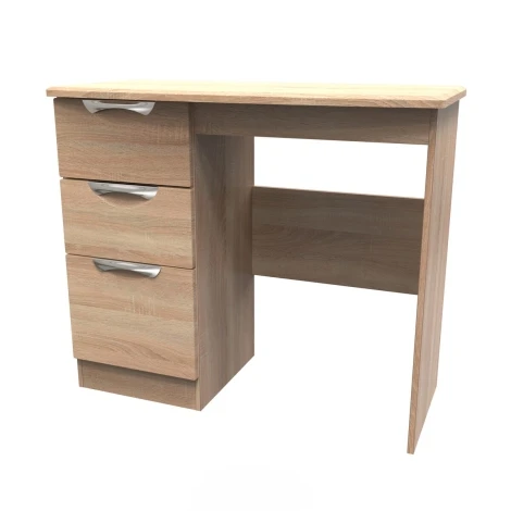 CAM031-BO-BO - Camden Bardolino Oak Single Pedestal Vanity Table