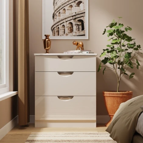 CAM049-KG-KM - Camden Kashmir Gloss 3 Drawer Deep Chest