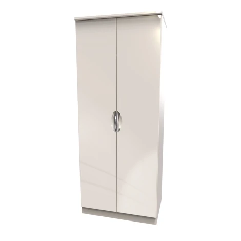 CAM057-KG-KM - Camden Kashmir Gloss 2 Door Double Mirror Wardrobe