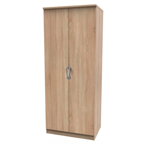 CAM060-BO-BO - Camden Bardolino Oak 2 Door Double Plain Wardrobe