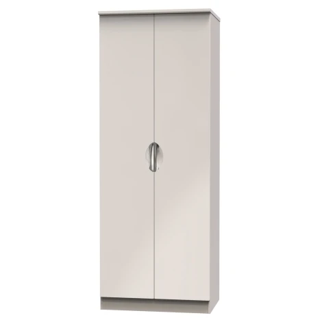CAM080-KG-KM - Camden Kashmir Gloss 2 Door Double Tall Plain Wardrobe