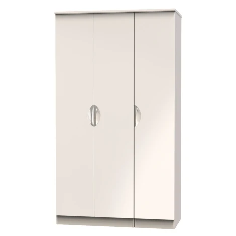 CAM140-KG-KM - Camden Kashmir Gloss 3 Door Triple Tall Plain Wardrobe