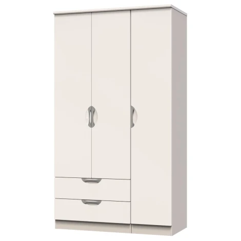 CAM141-KG-KM - Camden Kashmir Gloss 3 Door 2 Drawer Triple Tall Plain Wardrobe