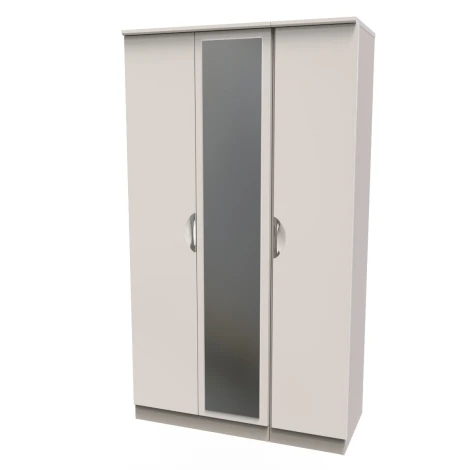 CAM147-KG-KM - Camden Kashmir Gloss 3 Door Triple Tall Mirror Wardrobe