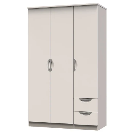 CAM150-KG-KM - Camden Kashmir Gloss 3 Door 2 Small Drawer Triple Wardrobe