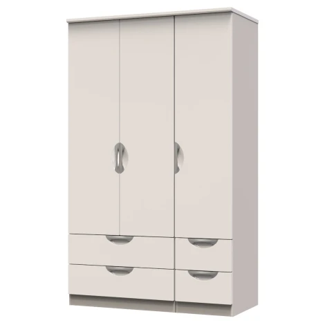 CAM151-KG-KM - Camden Kashmir Gloss 3 Door 4 Drawer Triple Wardrobe