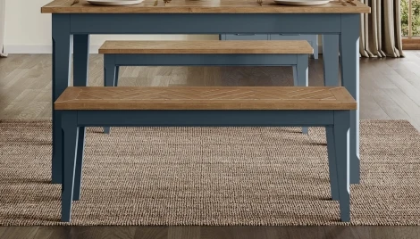 Signature Blue Dining Bench (130cm) CFR03A
