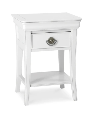 Chantilly White 1 Drawer Nightstand